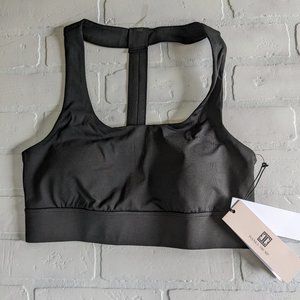 Ivanka Trump Active Collection Women's Sports Bra Top with Mesh Insert Black S